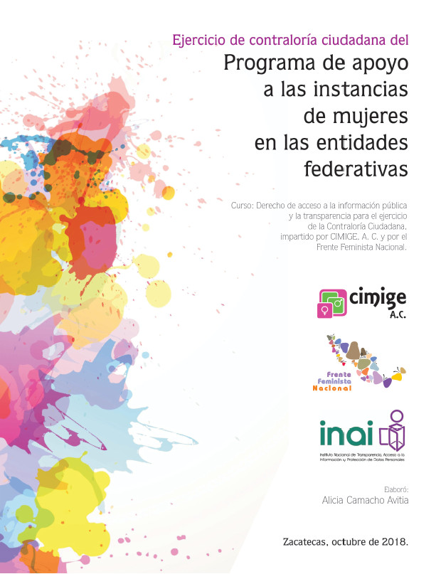 Informe CIMIGE Zacatecas 2018